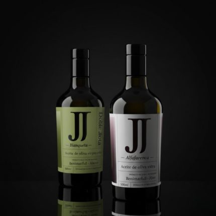 Pack Aceite-Doblejjota Blanqueta y Alfafarenca 500ml (2 unidades).